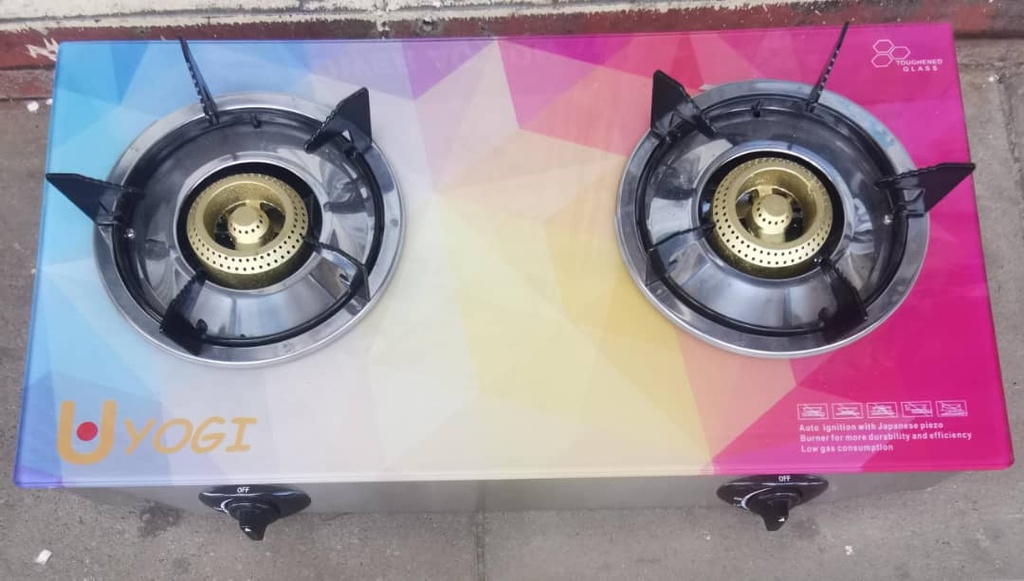 Gas stove U YOGI 2 Plaque Glass GSG288