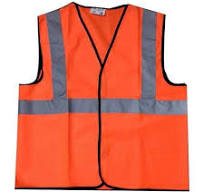 High Visibility Safety Vest Orange Polyester 120GSM