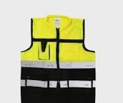 High Visibility Safety Vest Vaultex DLM Half Sleeve Executive Fabric Vest With 4 Pockets