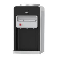 Water Dispenser MIKA Table Top, Hot, Normal & Electric Cooling (3 Taps), Silver & Black
