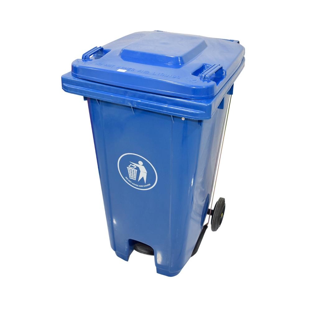 Garbage Can 240 Lt (Dustbin) With Pedel Blue
