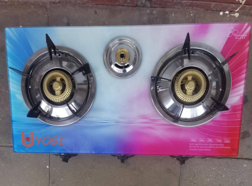 Gas stove U YOGI 3 Plaque Glass GSG308