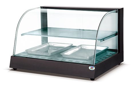 Food Warmer Showcase Black Big