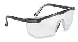 Safety Glasses clear anti-fog BLACK