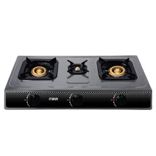 Gas Stove MIKA Non-Stick, Tripple Burner, Black MGS1103