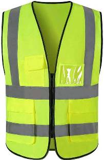 [GREEN EMPIRAL4LINE] Safety  vest Reflective Green EMPIRAL 4 LINE 