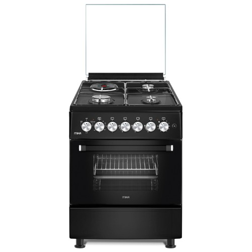 [MST58U31E3BLEM] Cooker MIKA, 58x58, 3 Gas Pool Jet Burners +1Rapid Hot Plate+Elect oven Button Ignition