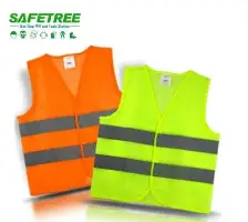 [4 POCHET] High Visibility Safety Vest Yellow Polyester 120GSM