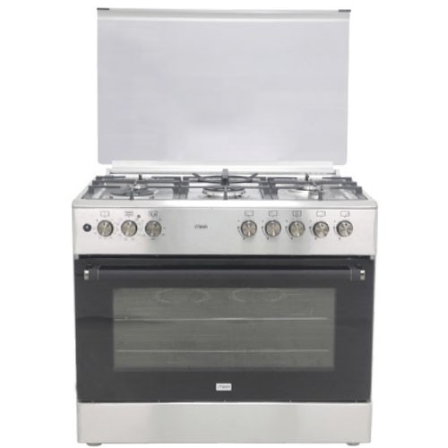 [MST90PU5GHI/2WFO] Cooker MIKA 90X60, 5 Gas (2 Wok), Auto Ignition,Electric Oven, Rotisserie, Half Inox