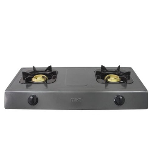 [MGS1202] Gas Stove MIKA, Non-Stick, Double Burner, Dark Grey MGS1202