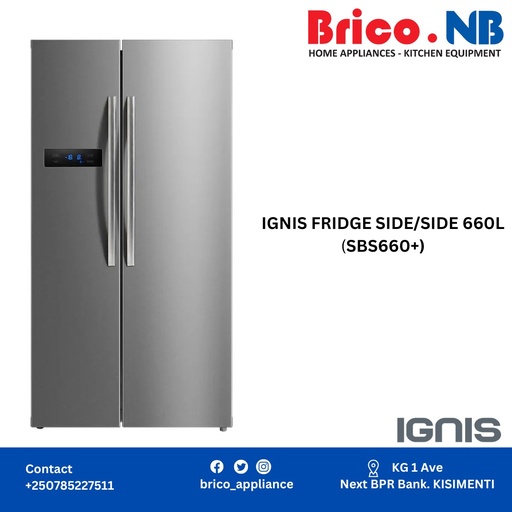 [SBS660EX] Refrigerator IGNIS 660L Side/side SBS660EX