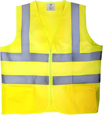 [SJ4LINE CLOTHY] High Visibility Safety Vest Yellow Polyester 120GSM