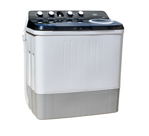 [MWSTT2210 ] Washing Machine MIKA 10kg, Semi Automatic, Twin Tub, White & Grey