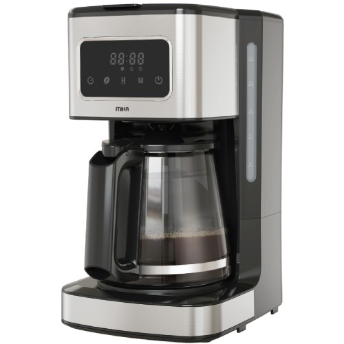 [MCMD2002BS] Coffee Maker MIKA, Digital, 12 Cups, 1000W, Black & Stainless Steel
