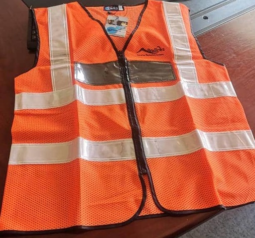 [HIVSBRANDED] High Visibility Safety Vest Orange 100%Polyester EMPIRAL 