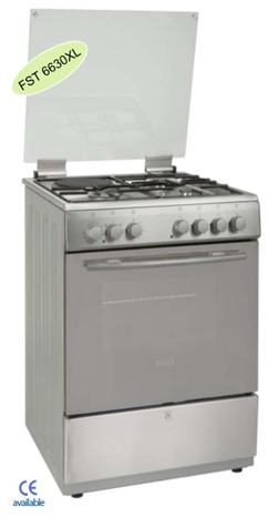 [FST6630XLCE] Cooker IGNIS INOX 3GAS/1ELEC COOKTOP+ELEC OVEN